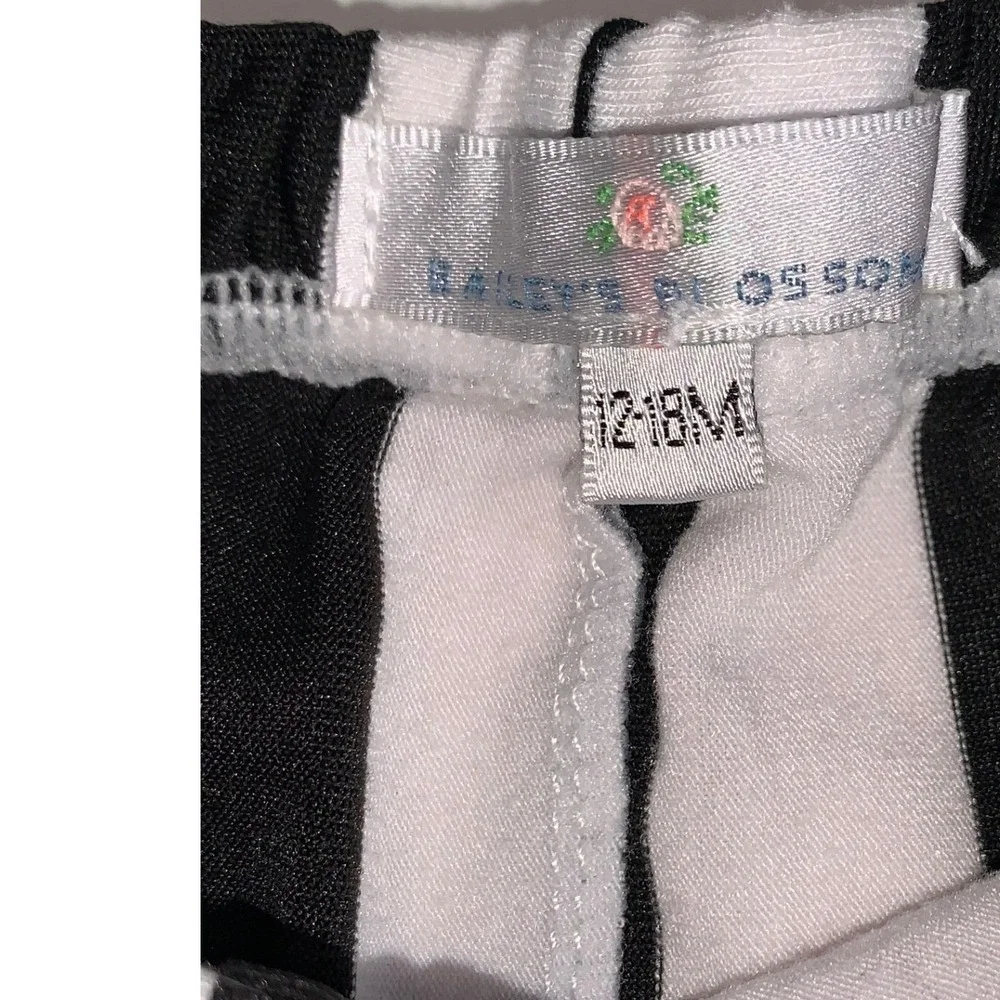 Kids Baby Blossom‎ Black White Stripe Bell Bottom Pants Toddler 12 18M